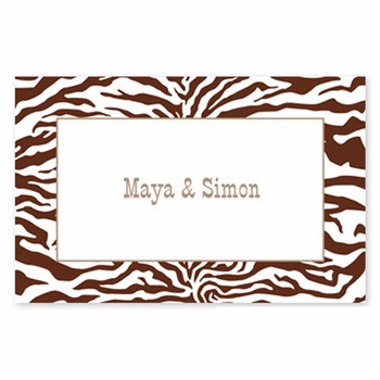 boatman geller zebra chocolate placemat