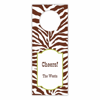 boatman geller zebra chocolate wine tags