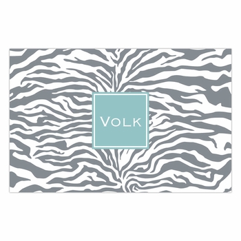 boatman geller zebra gray placemat