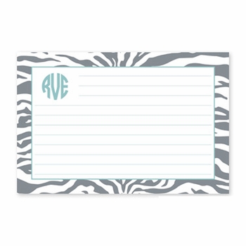 boatman geller zebra gray recipe card