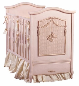 bonne nuit cherubini crib by art for kids (versailles pink)