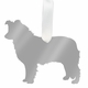 Border Collie Ornament - Silver