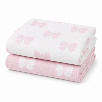 bow baby blanket