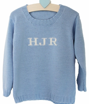 Boys' Monogrammed Merino Wool Sweater