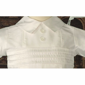 boys silk christening coverall