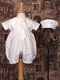boys silk christening romper with sailor collar