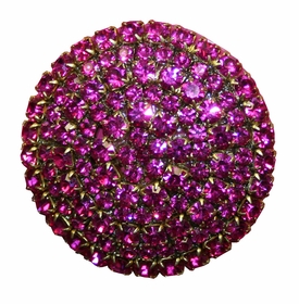 Brilliant Fuchsia Crystal Drawer Knob