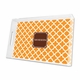 bristol tile tangerine lucite tray - large