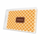 bristol tile tangerine lucite tray - large