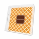 bristol tile tangerine lucite tray - square