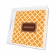 bristol tile tangerine lucite tray - square