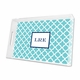 bristol tile teal lucite tray - large