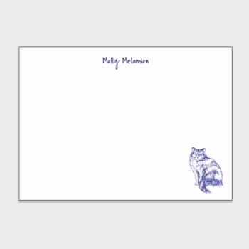 British Longhair Cat Personalized Kids Stationery