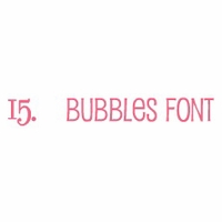 bubbles font