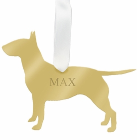Bull Terrier Christmas Ornament - Gold