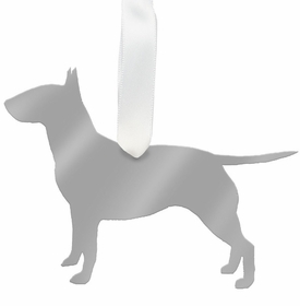 Bull Terrier Christmas Ornament - Silver