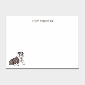 Bulldog Personalized Kids Stationery