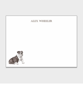 Bulldog Personalized Kids Stationery