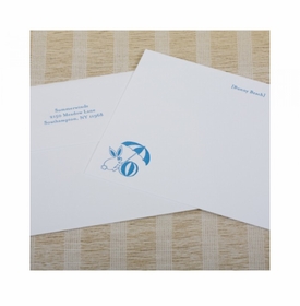 Bunny Beach Rabbit Baby Stationery
