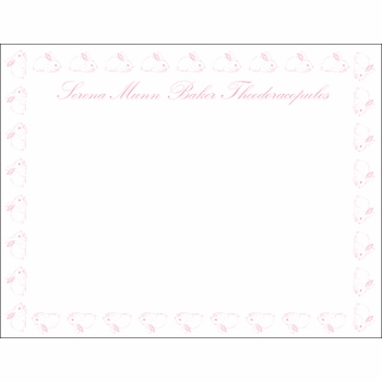 bunny border children's stationary