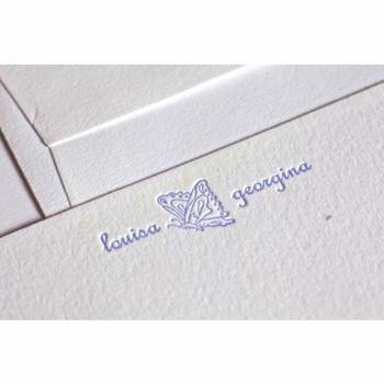 butterfly  baby stationery