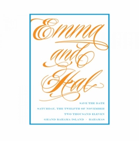 Calligraphy Rehearsal Dinner Invitation