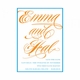 Calligraphy Rehearsal Dinner Invitation