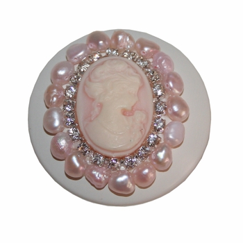 cameo brooch drawer knob