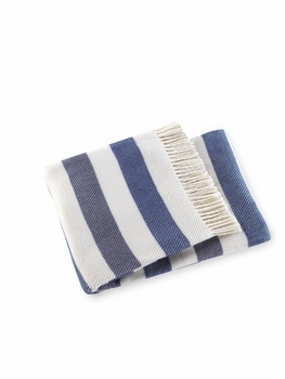 Candy Stripe Fringed Throw Blanket (Several Colors Available)