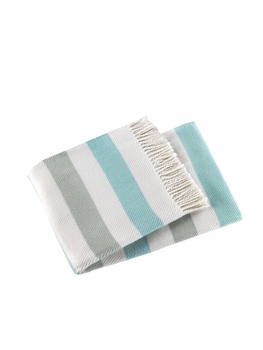 Candy Stripe Fringed Throw Blanket (Several Colors Available)