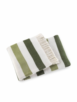 Candy Stripe Fringed Throw Blanket (Several Colors Available)