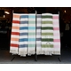 Candy Stripe Fringed Throw Blanket (Several Colors Available)