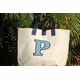 Canvas Cole Beach Bag with Applique
