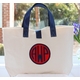 Canvas Cole Beach Bag with Applique