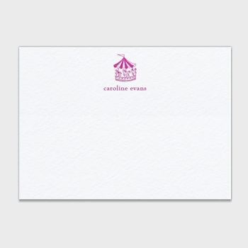 Carousel Letterpress Personalized Kids Stationery