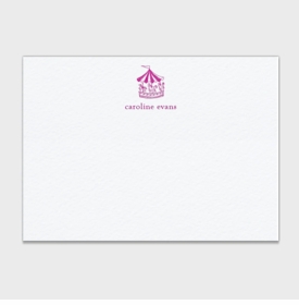 Carousel Letterpress Personalized Kids Stationery