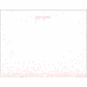 cascading hearts children's stationary