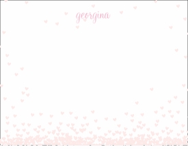 Cascading Hearts Children's Stationery