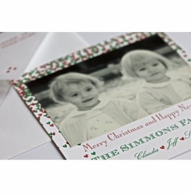 Cascading Hearts Holiday Card