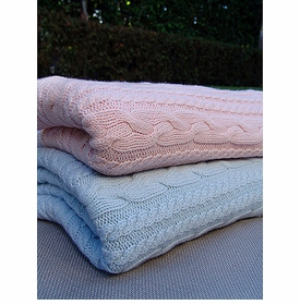 Cashmere Cable Baby Blanket by Rani Arabella