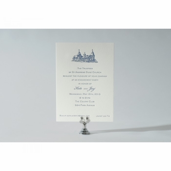 Castle Engagement Invitation Card
