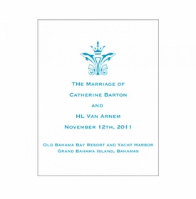 catherine & harold wedding program cover card
