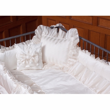 celeste ivory italian cotton fitted crib sheet <br> (contact us for pricing) 
