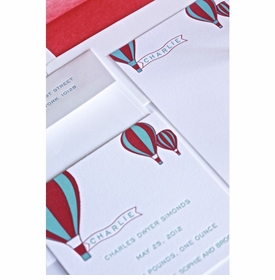 Charlie Ballons Baby Stationery