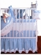 checker embroidered crib bedding by blauen