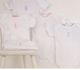 Initial Baby Bodysuit by Cherry Pie