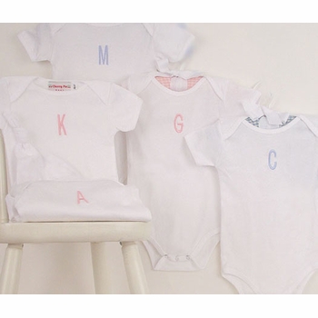 Initial Baby Bodysuit by Cherry Pie
