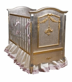 cherubini crib silver with gold gilding