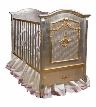 cherubini crib silver with gold gilding
