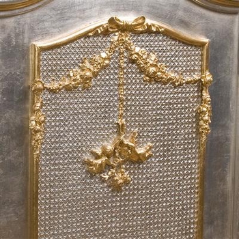 cherubini crib silver with gold gilding